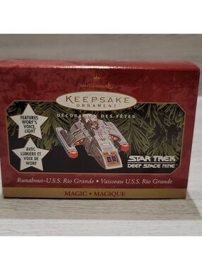 Hallmark Keepsake Magic Ornament Star Trek Ornament Runabout USS Rio Grande